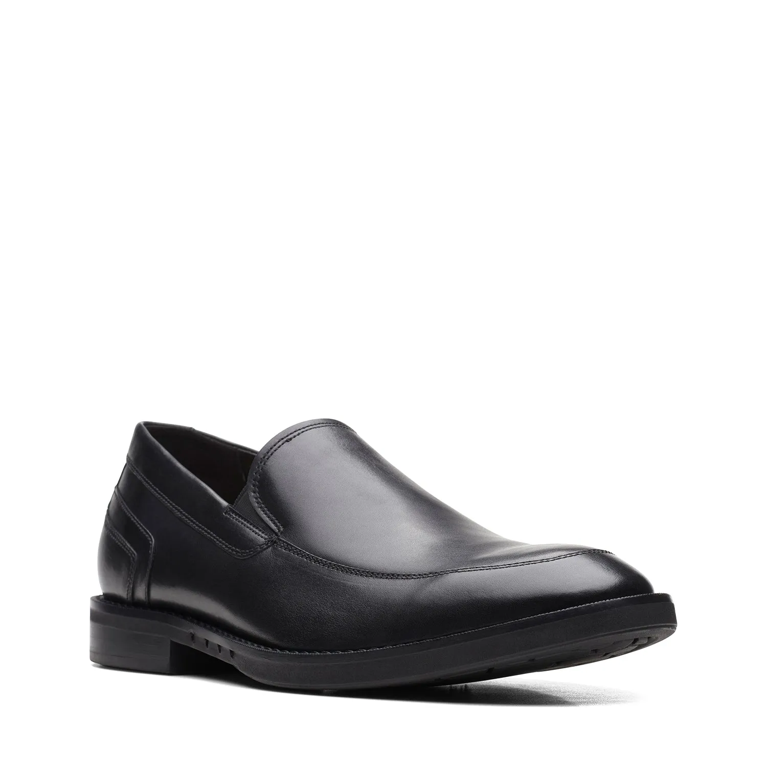 Mens - Un Hugh Step Black Leather