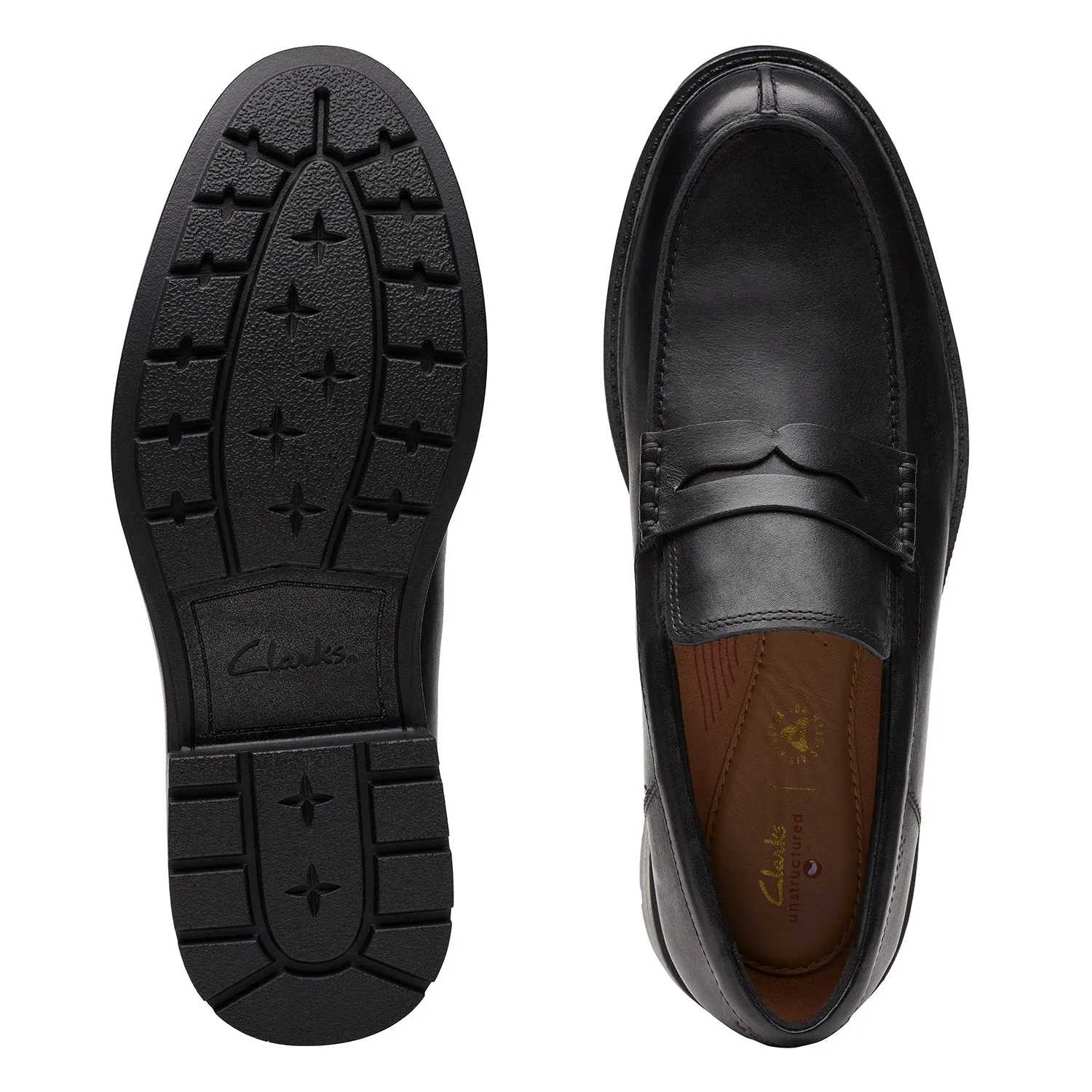 Mens - Un Shire Step Black Leather