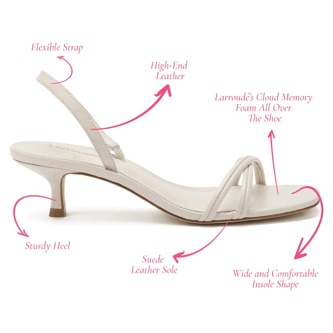 Mini Annie Sandal In Ivory Leather