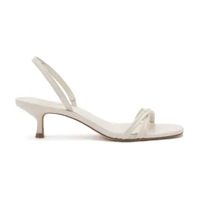 Mini Annie Sandal In Ivory Leather