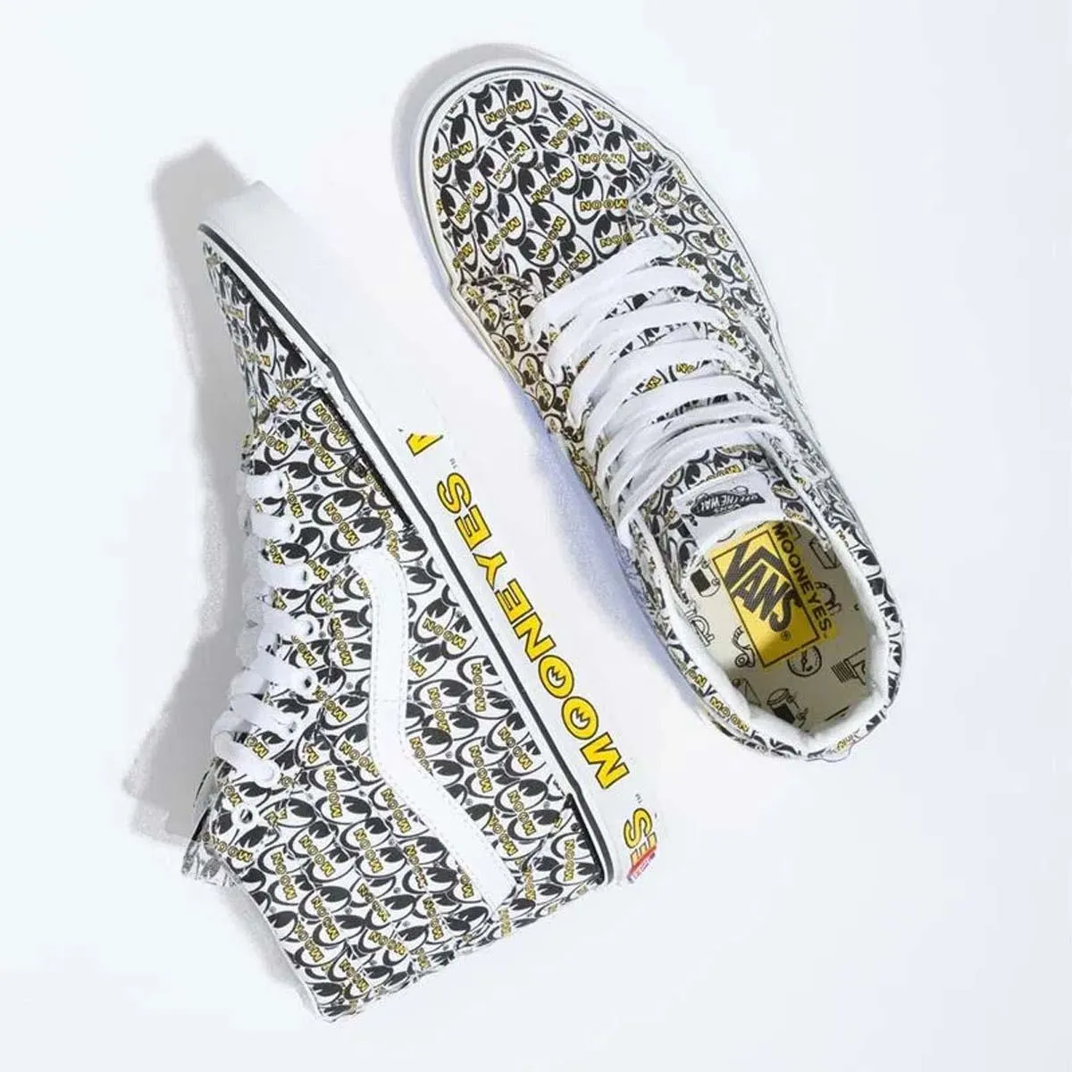   Mooneyes SK8-Hi 'White Yellow'