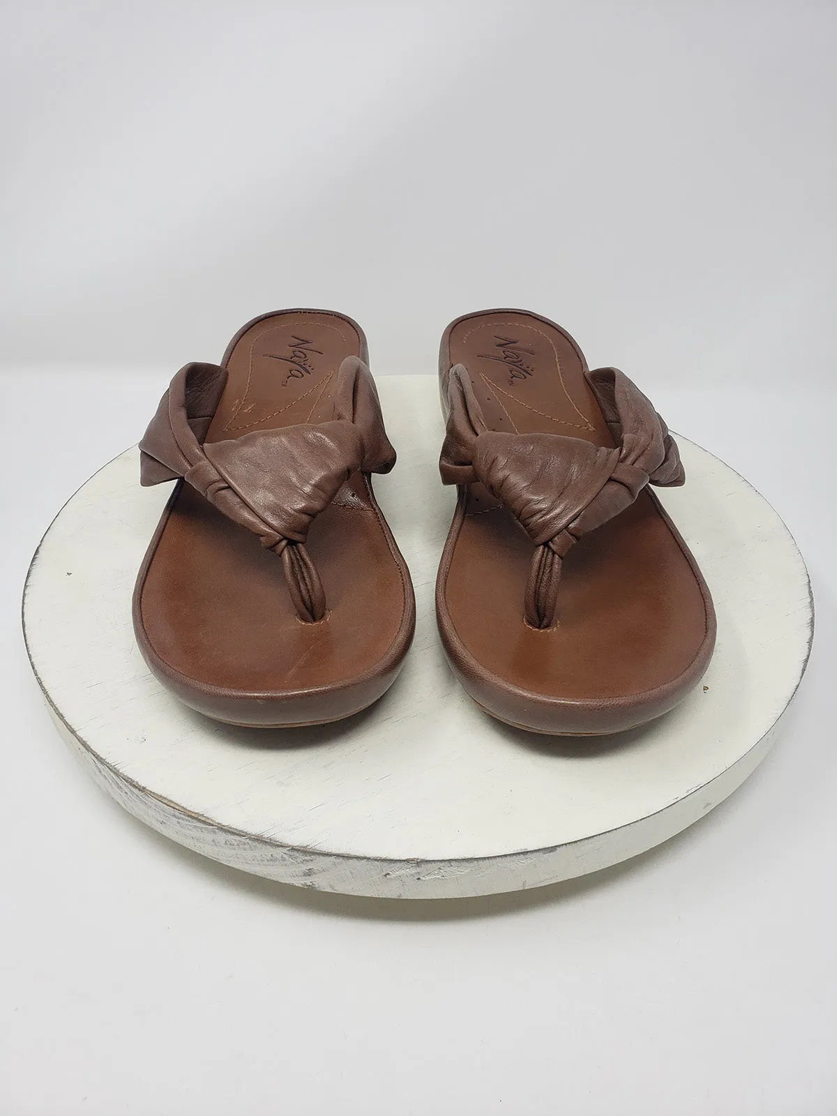 Naya Size 9 Brown Thong Sandals