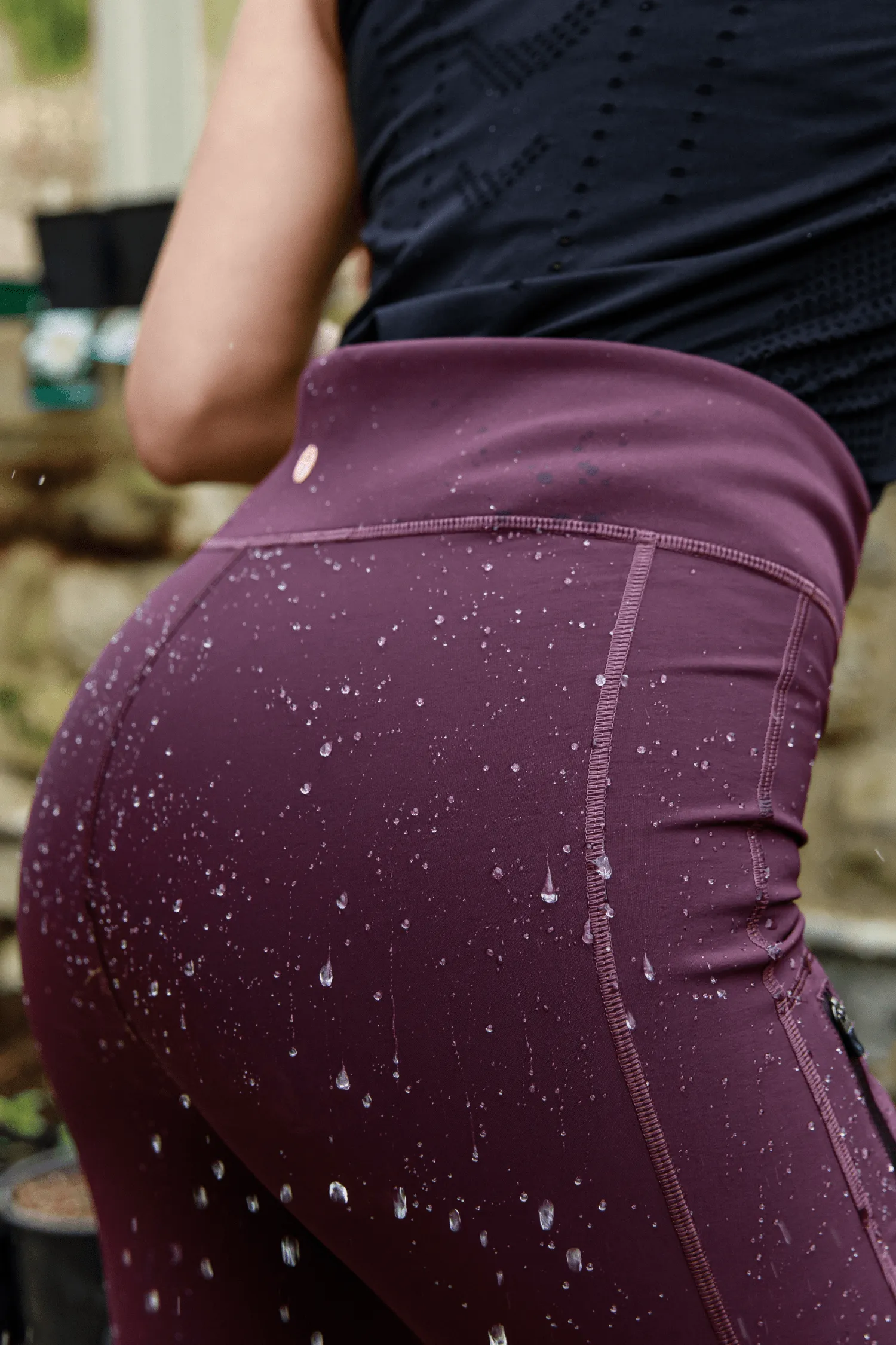 Outdoor Softshell Leggings - Aubergine