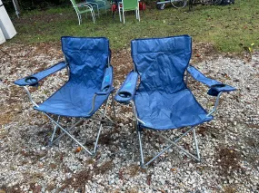 Pair of Blue Camp Chairs