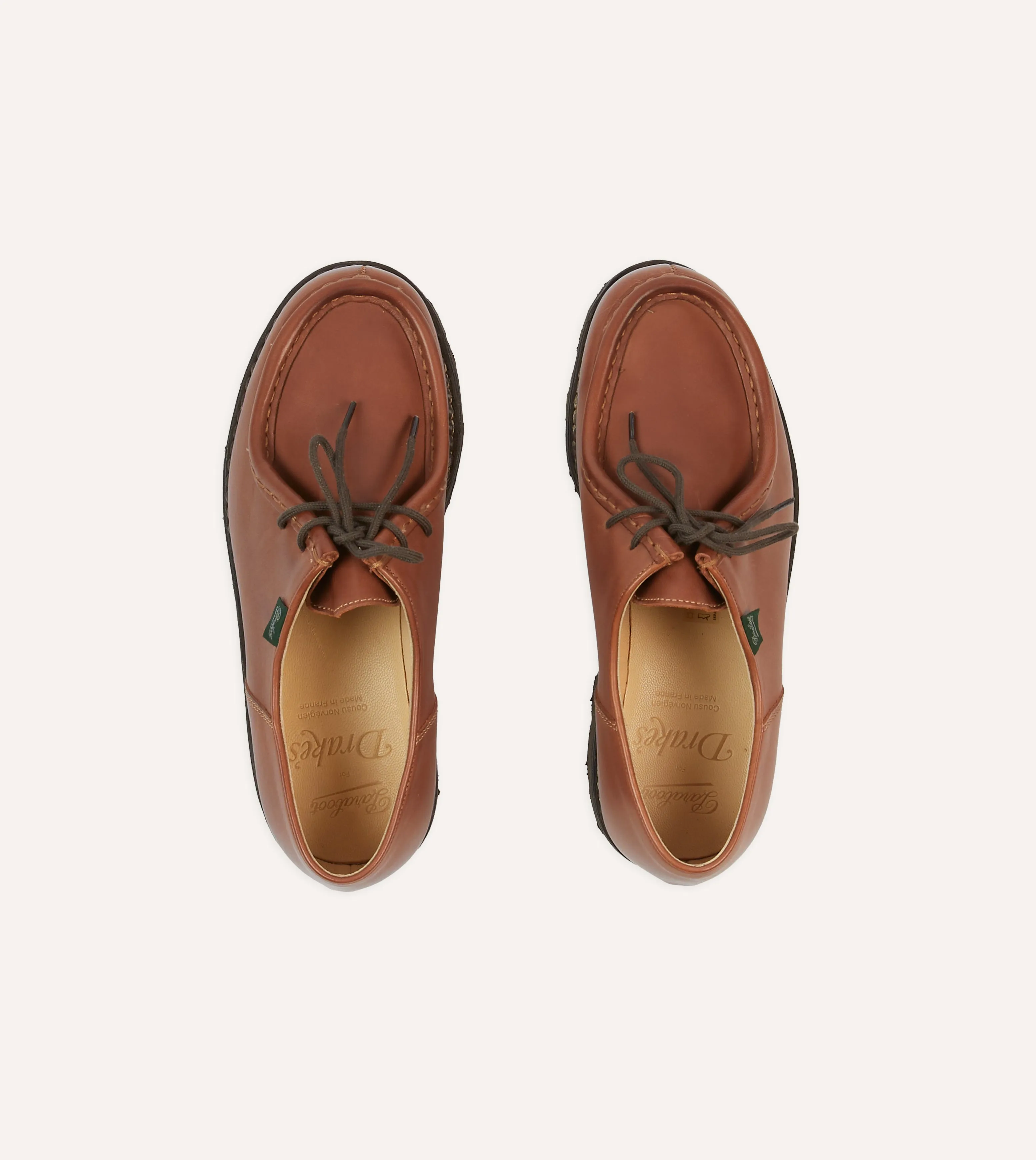 Paraboot for Drake's Michael Fawn Calf Leather Derby Shoe