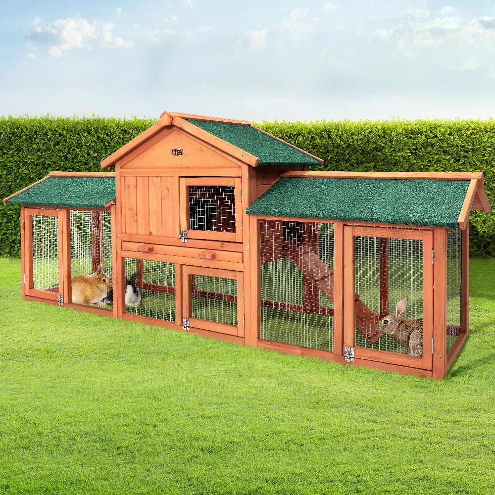 Pet Rabbit Chicken Hutch Hutches Large Metal Run Wooden Cage Coop Guinea Pig