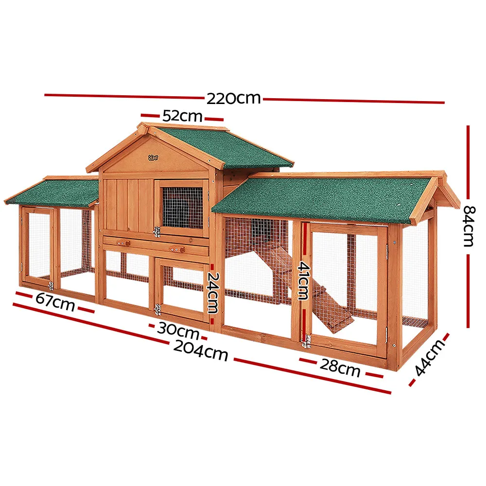 Pet Rabbit Chicken Hutch Hutches Large Metal Run Wooden Cage Coop Guinea Pig