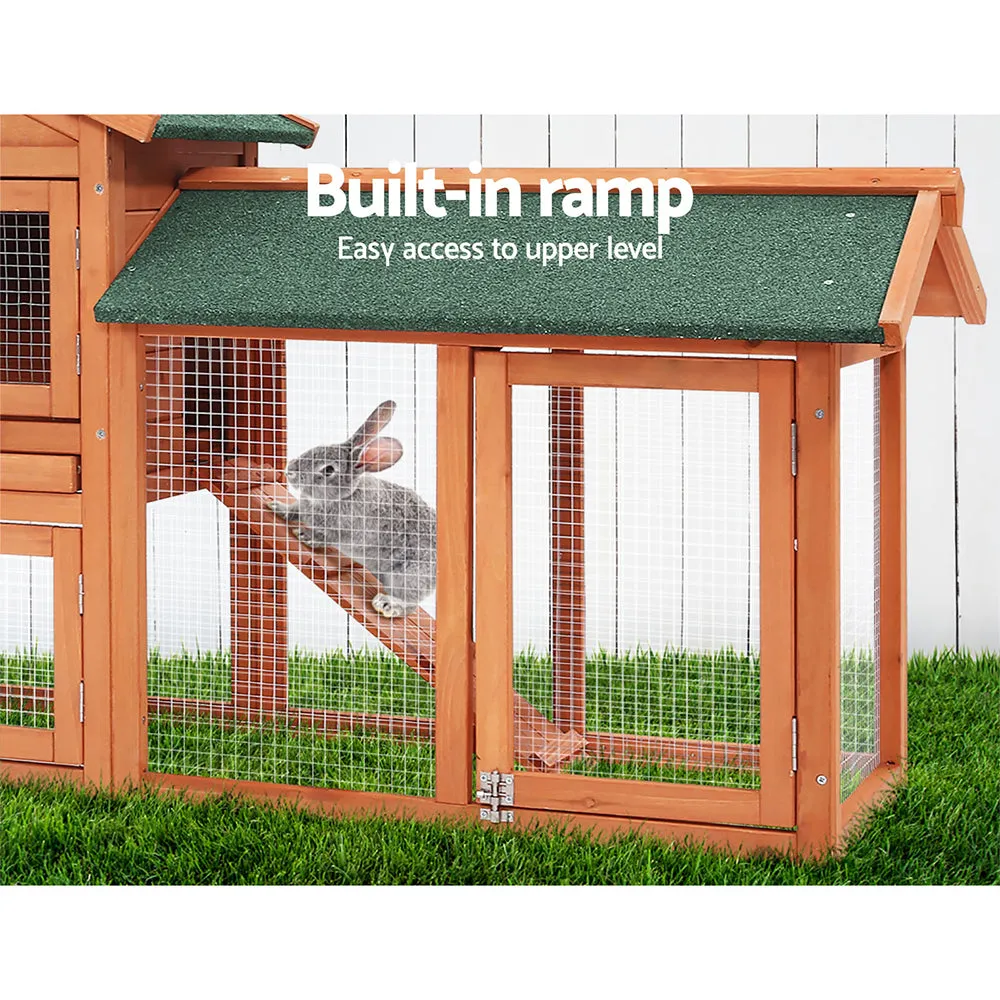 Pet Rabbit Chicken Hutch Hutches Large Metal Run Wooden Cage Coop Guinea Pig