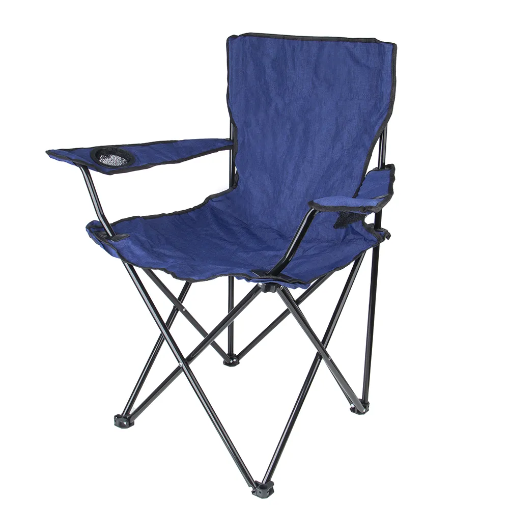 QFC-118 | Navy- Heathered Folding Chair with carrying bag