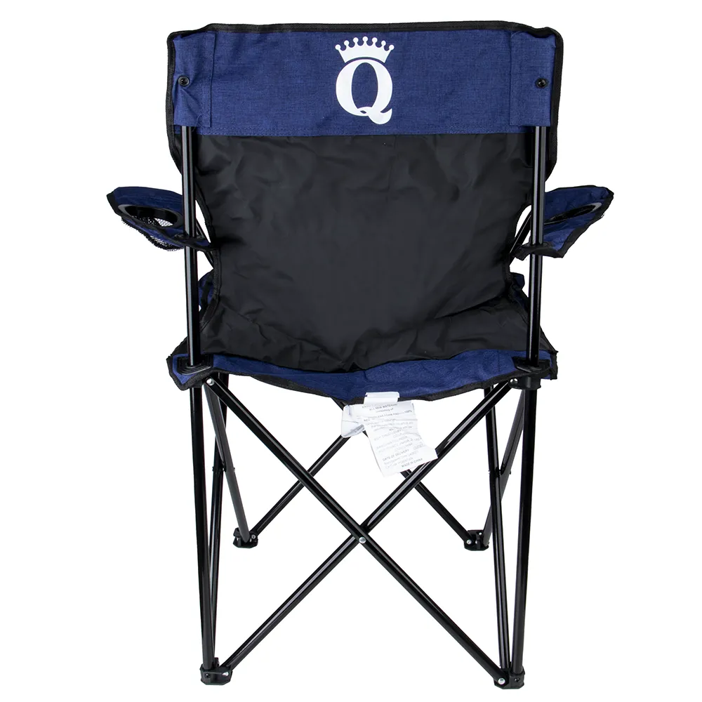 QFC-118 | Navy- Heathered Folding Chair with carrying bag