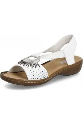 Rieker 60880-80 ladies sandals in White