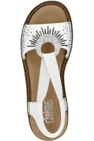 Rieker 60880-80 ladies sandals in White