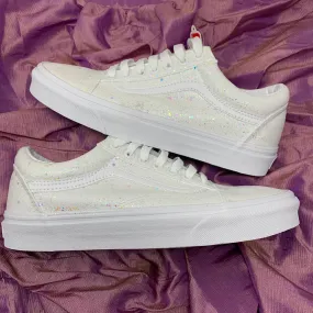 White Crystal Glitter Old Skool Vans