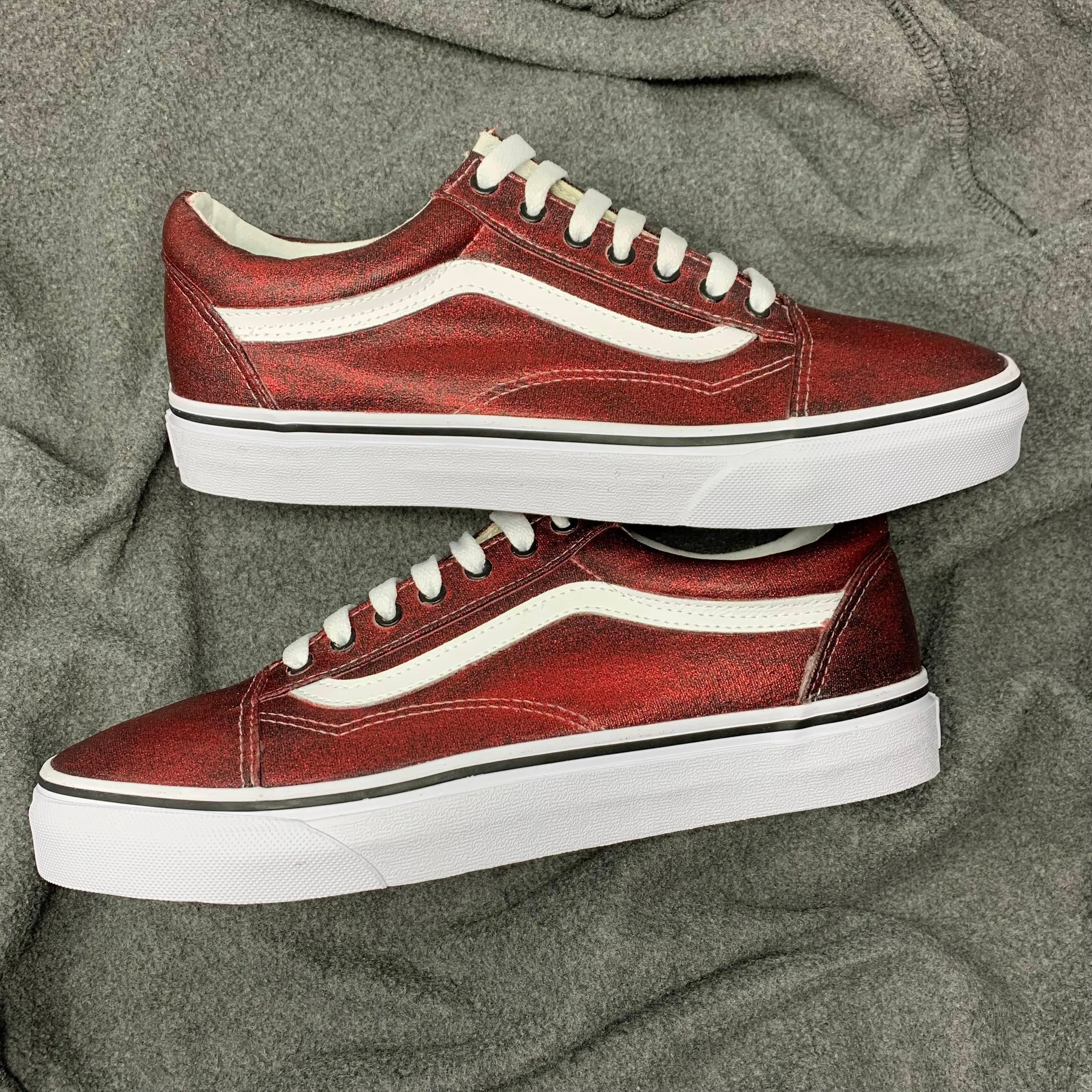 Wine Glitter Old Skool Vans